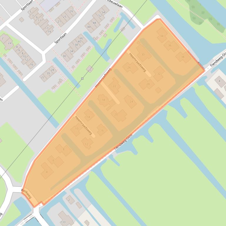 Kaart van postcodegebied 2935AW.