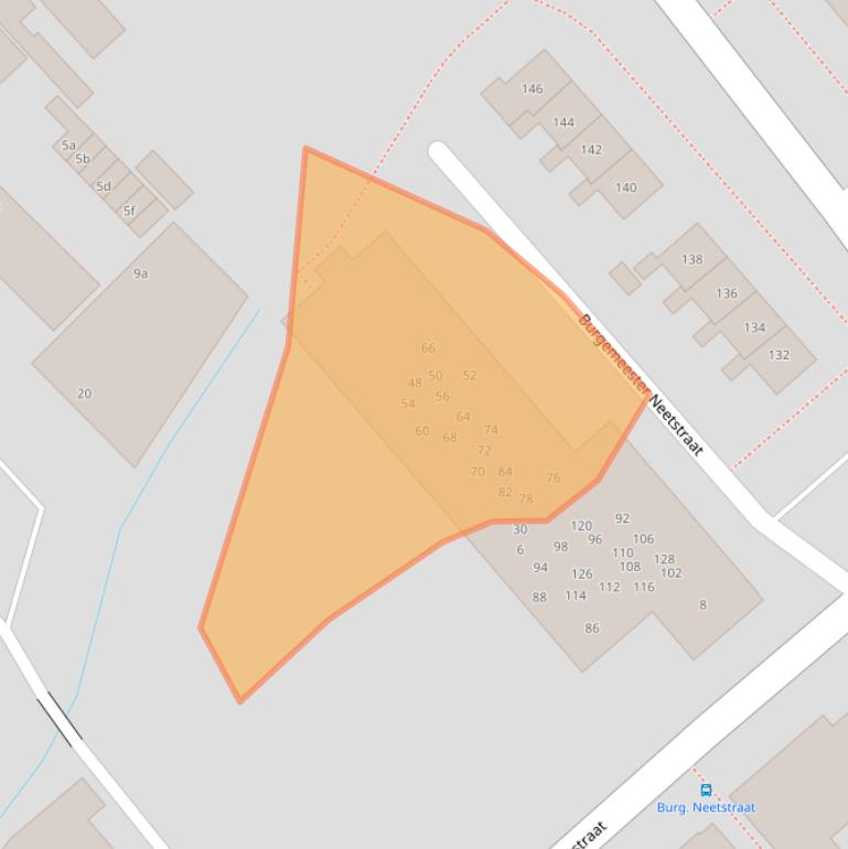 Kaart van postcodegebied 2935BC.