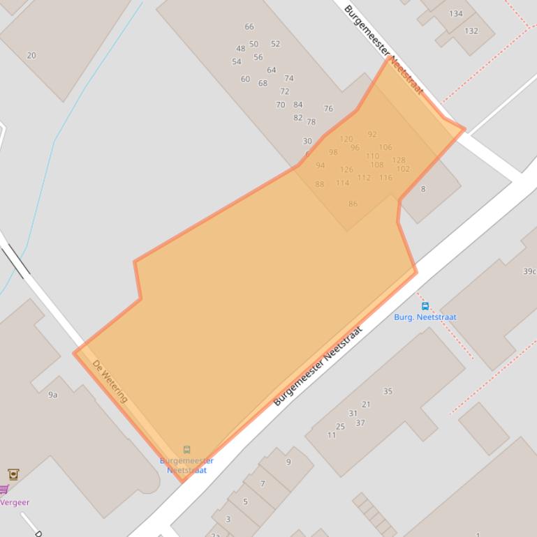 Kaart van postcodegebied 2935BD.