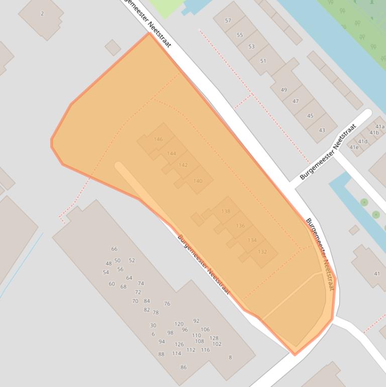 Kaart van postcodegebied 2935BE.