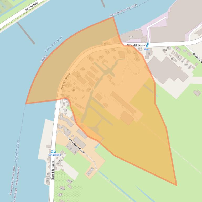 Kaart van postcodegebied 2935BL.