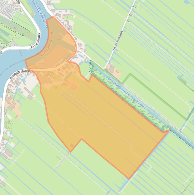 Kaart van postcodegebied 2935BM.
