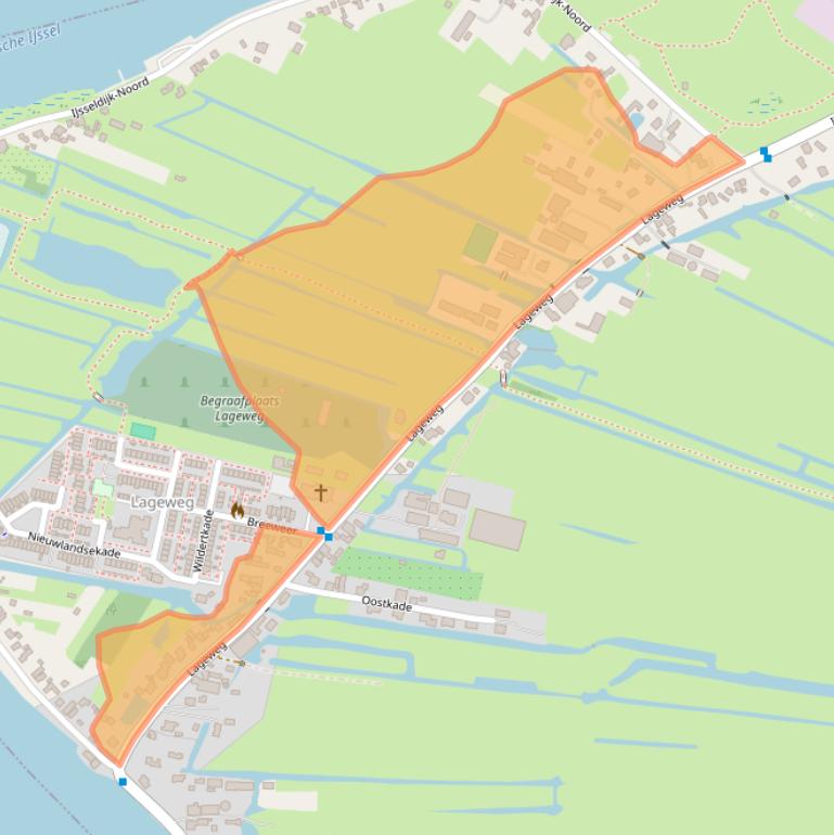 Kaart van postcodegebied 2935CD.