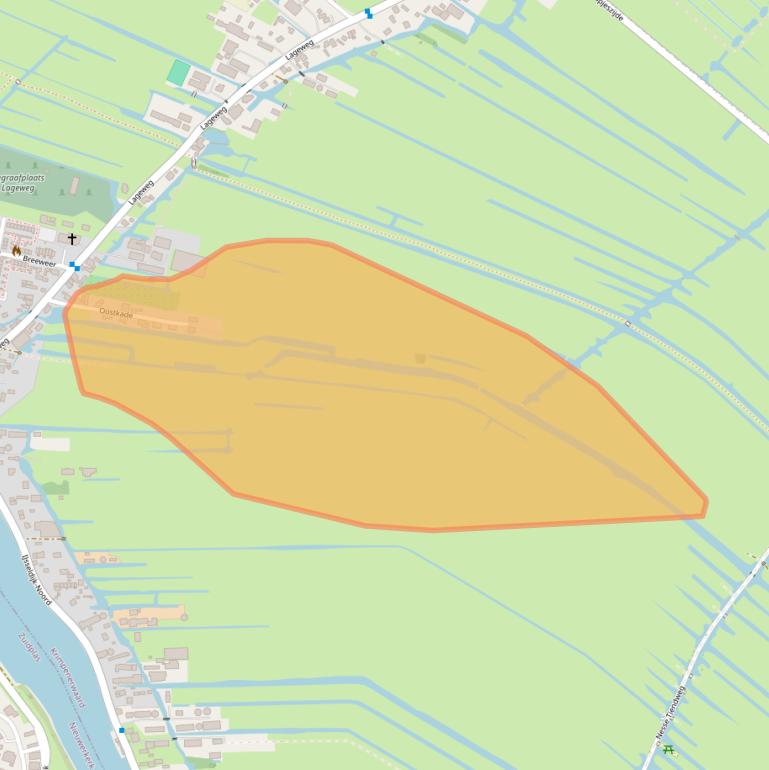 Kaart van postcodegebied 2935CJ.