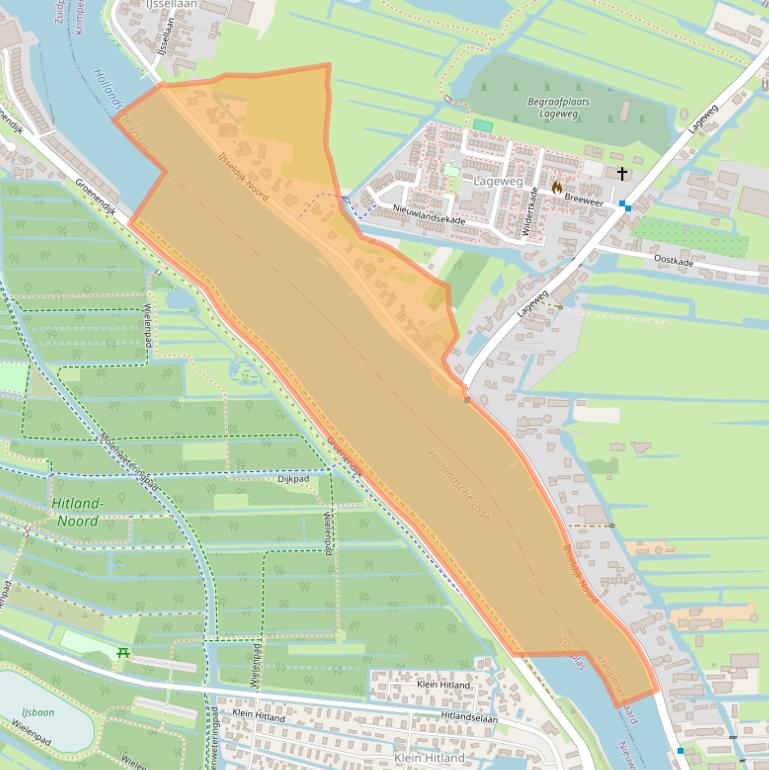 Kaart van postcodegebied 2935CP.