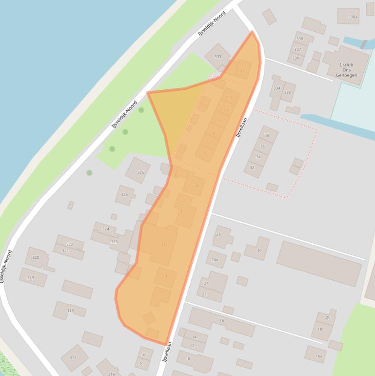 Kaart van postcodegebied 2935CV.