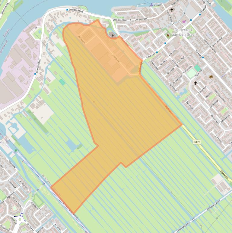 Kaart van postcodegebied 2935LB.