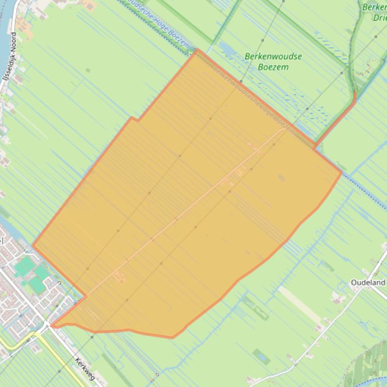 Kaart van postcodegebied 2935LE.