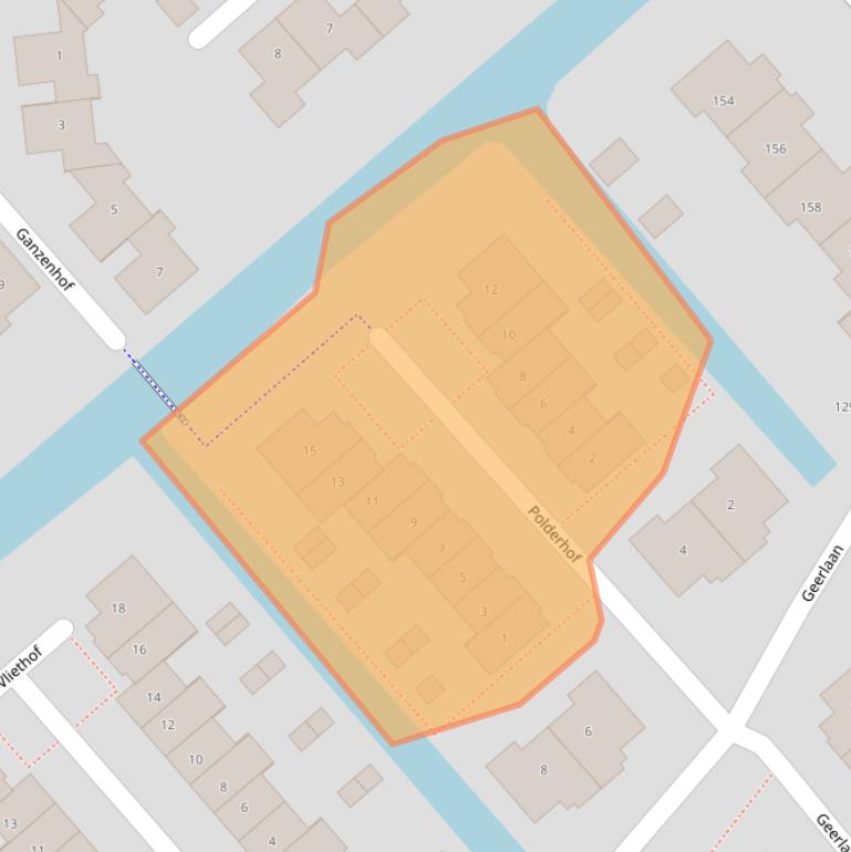 Kaart van postcodegebied 2935RB.