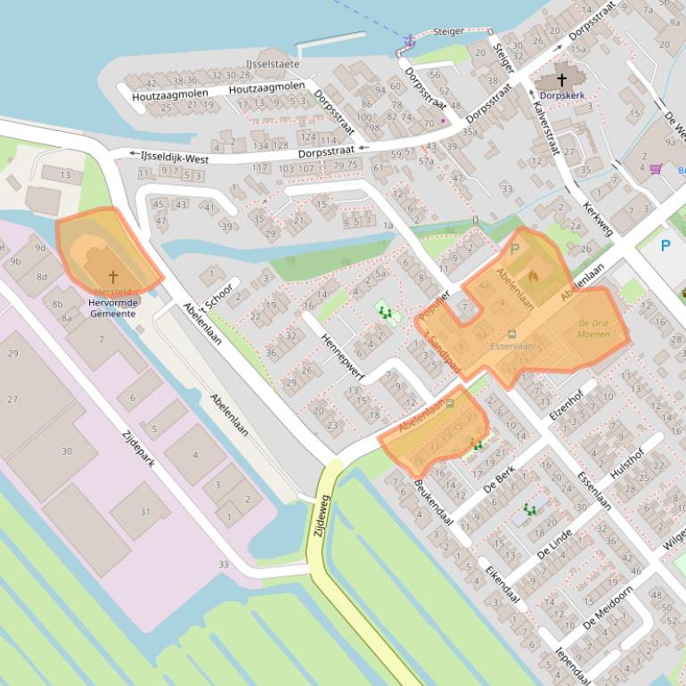 Kaart van postcodegebied 2935SB.