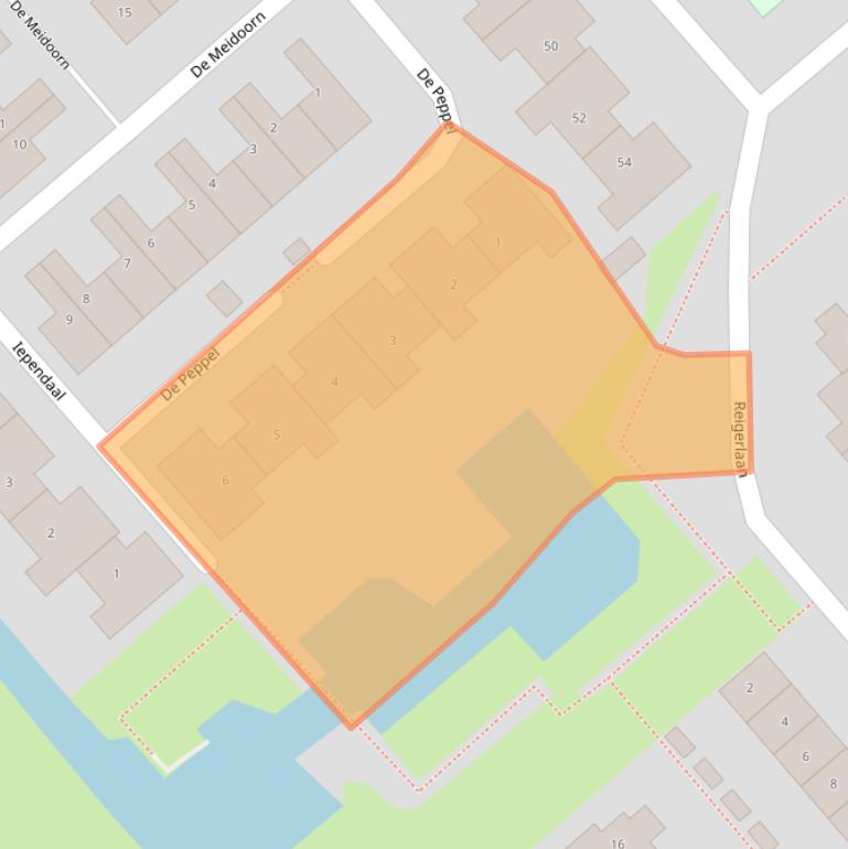 Kaart van postcodegebied 2935SK.