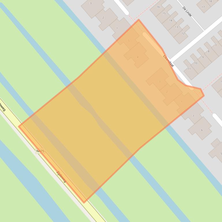 Kaart van postcodegebied 2935SL.