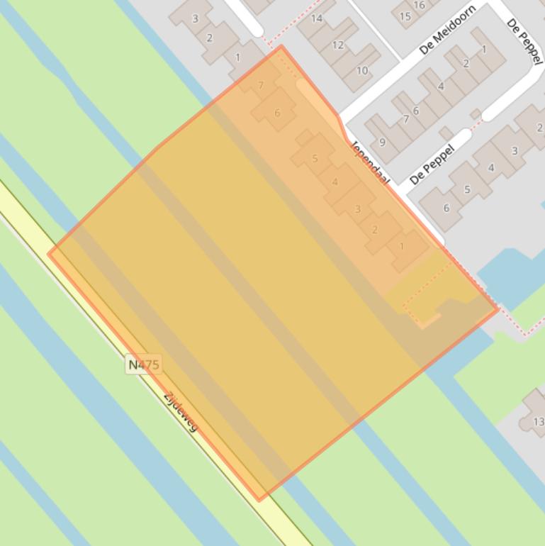 Kaart van postcodegebied 2935ST.