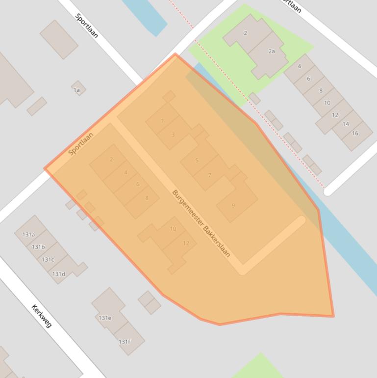 Kaart van postcodegebied 2935VX.