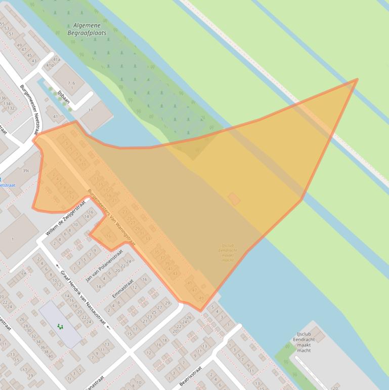 Kaart van postcodegebied 2935XB.