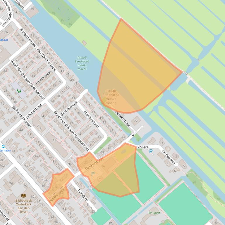 Kaart van postcodegebied 2935XC.