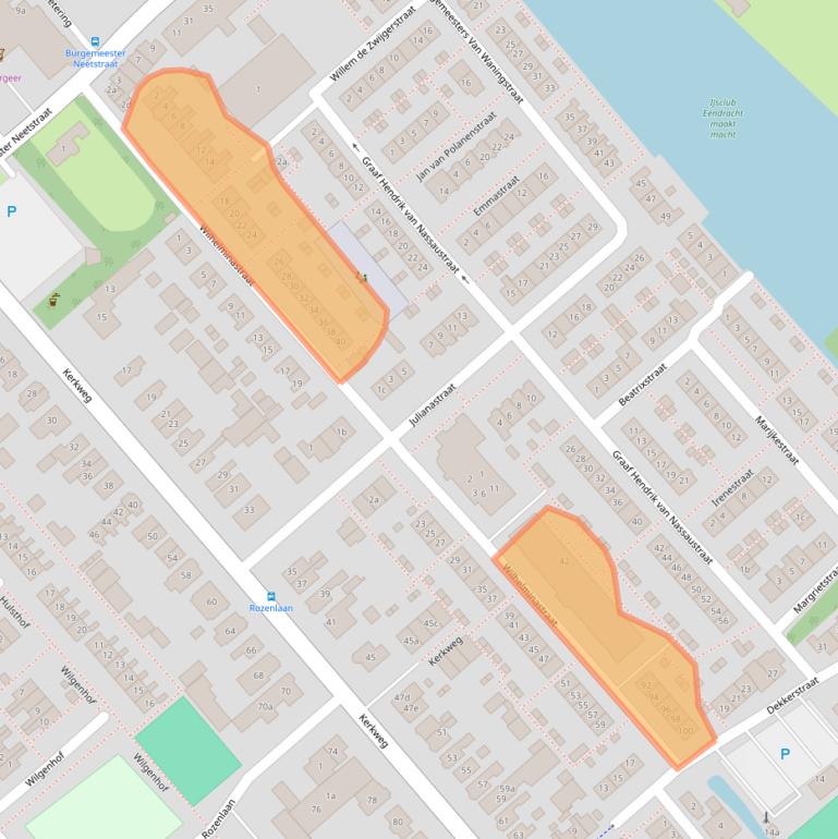 Kaart van postcodegebied 2935XW.