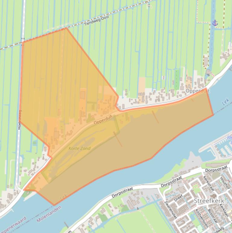 Kaart van postcodegebied 2941AL.