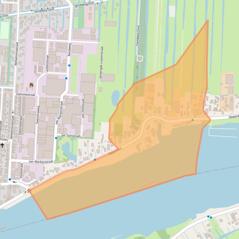 Kaart van postcodegebied 2941AS.