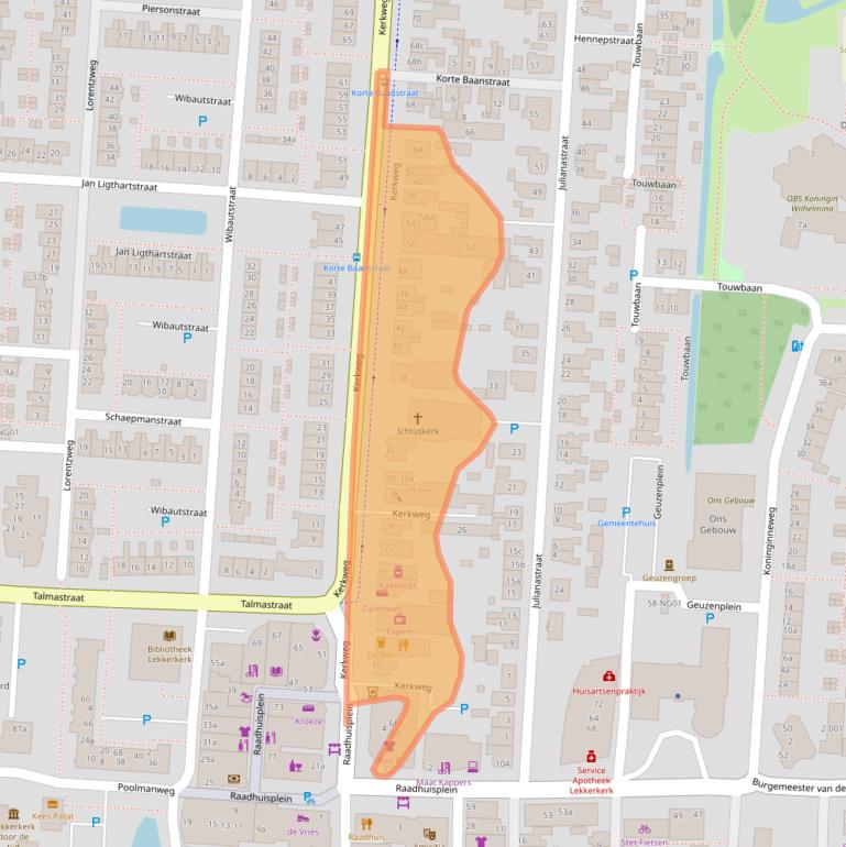 Kaart van postcodegebied 2941BM.