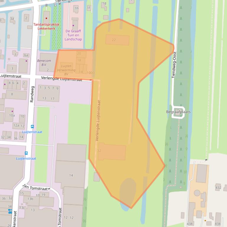 Kaart van postcodegebied 2941CH.