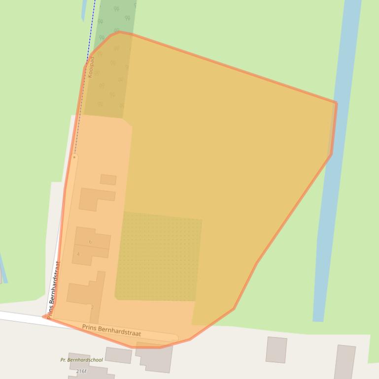 Kaart van postcodegebied 2941ED.