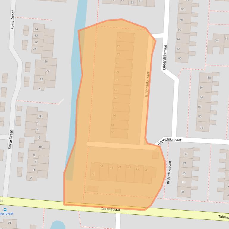 Kaart van postcodegebied 2941GG.