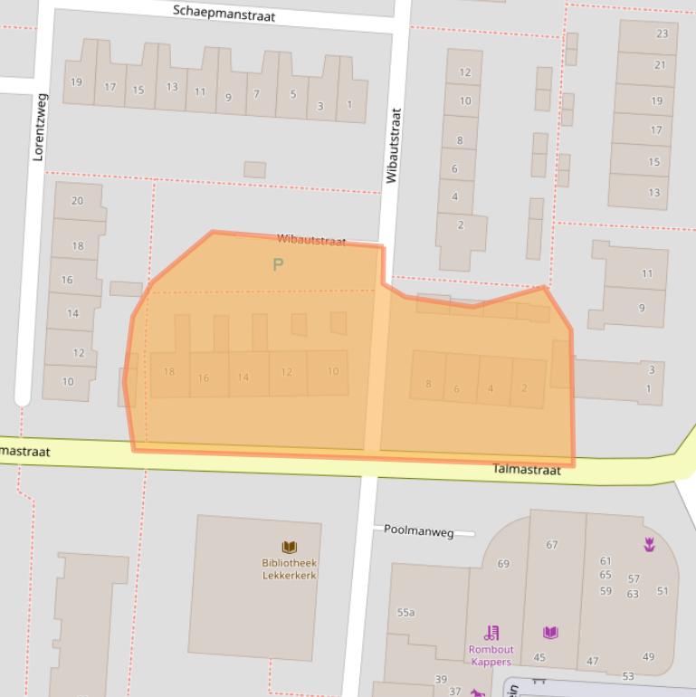Kaart van postcodegebied 2941GV.