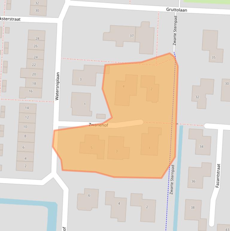 Kaart van postcodegebied 2941PE.