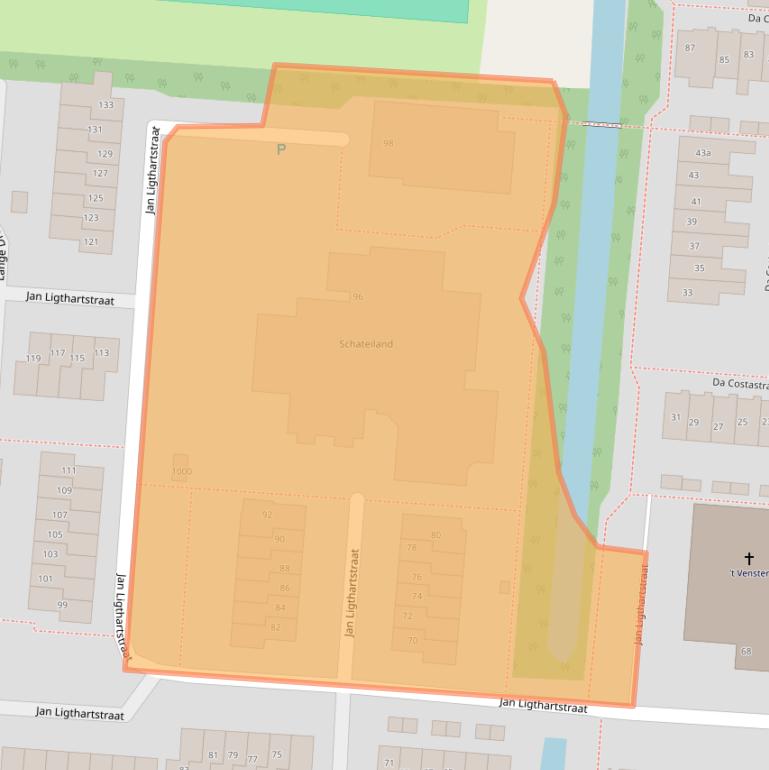 Kaart van postcodegebied 2941SE.