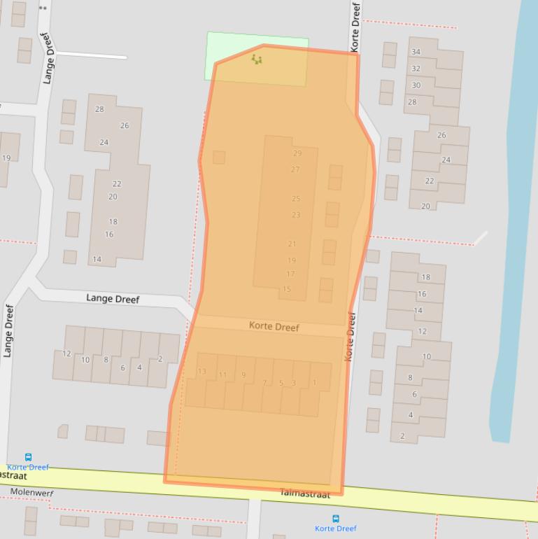 Kaart van postcodegebied 2941SG.