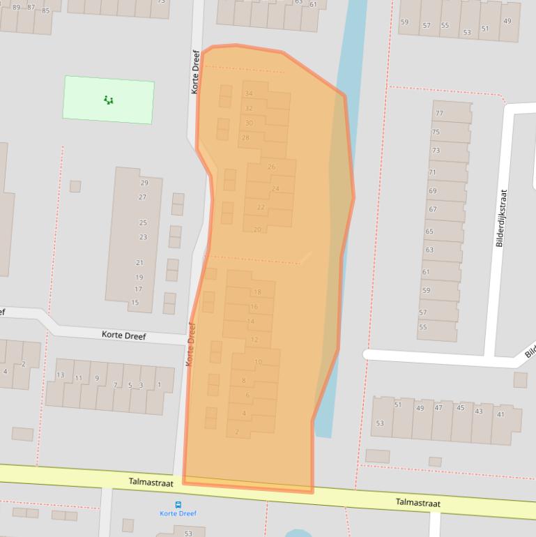 Kaart van postcodegebied 2941SH.