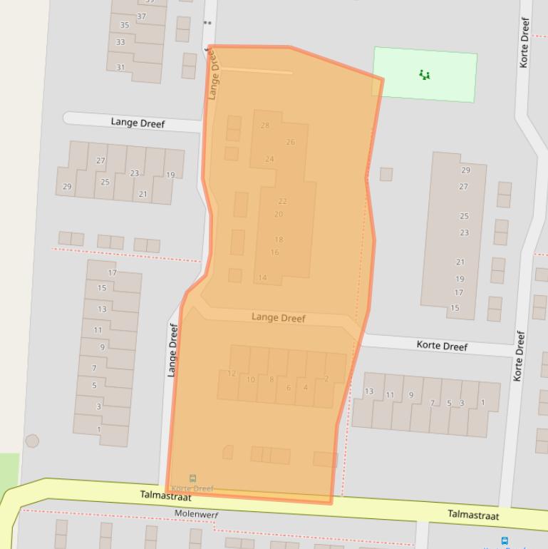 Kaart van postcodegebied 2941SM.