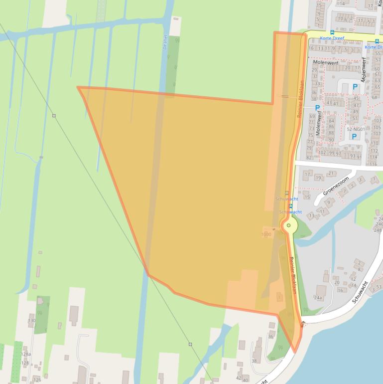 Kaart van postcodegebied 2941TV.