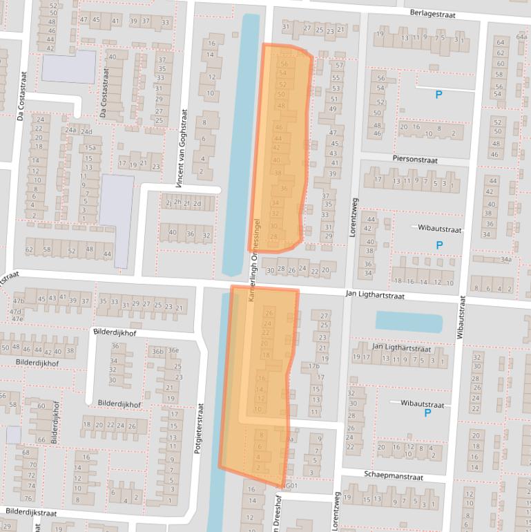 Kaart van postcodegebied 2941VB.