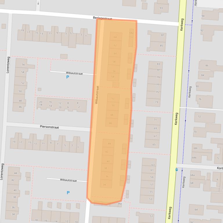 Kaart van postcodegebied 2941VL.