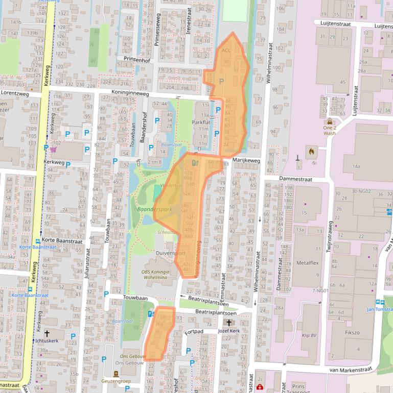 Kaart van postcodegebied 2941XK.