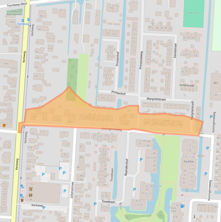 Kaart van postcodegebied 2941XP.