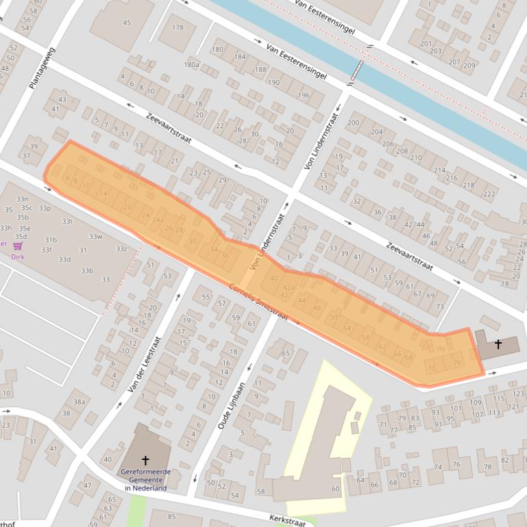 Kaart van postcodegebied 2951AC.