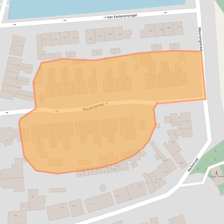 Kaart van postcodegebied 2951AL.