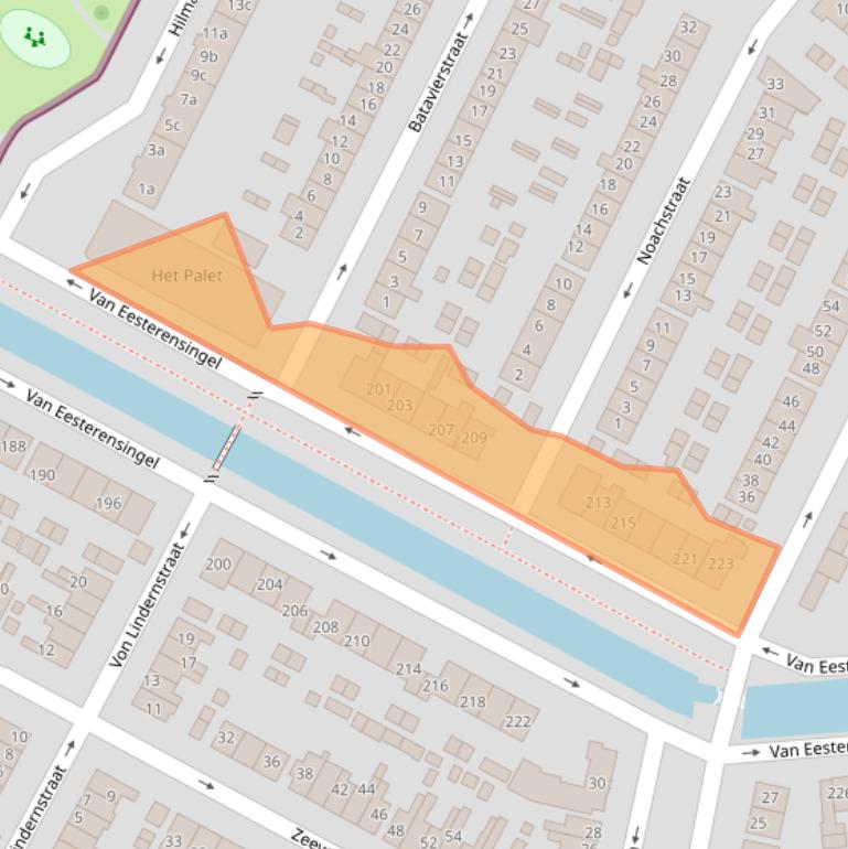 Kaart van postcodegebied 2951AP.