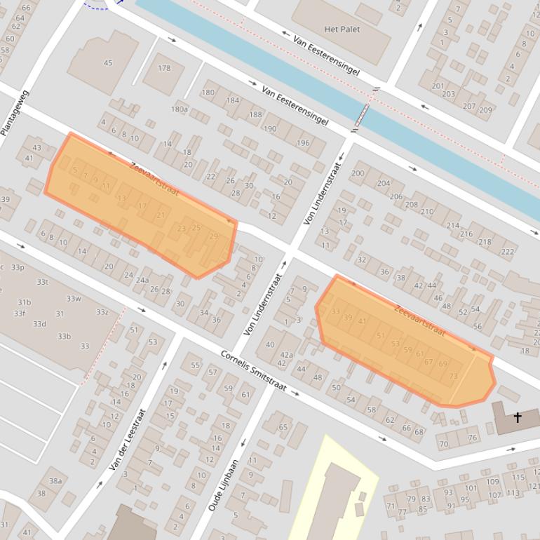 Kaart van postcodegebied 2951AX.