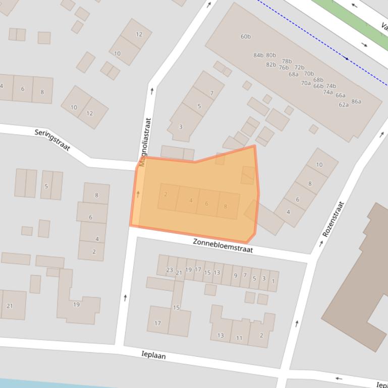 Kaart van postcodegebied 2951CR.