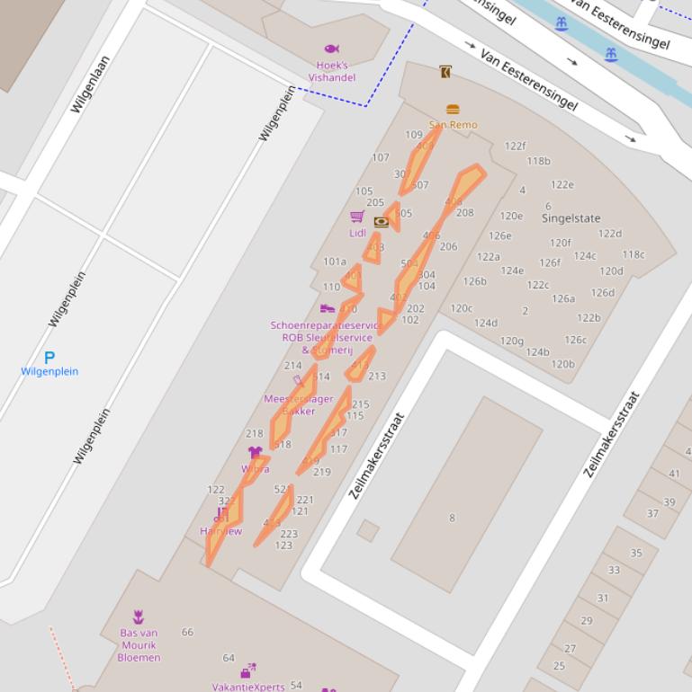 Kaart van postcodegebied 2951ER.