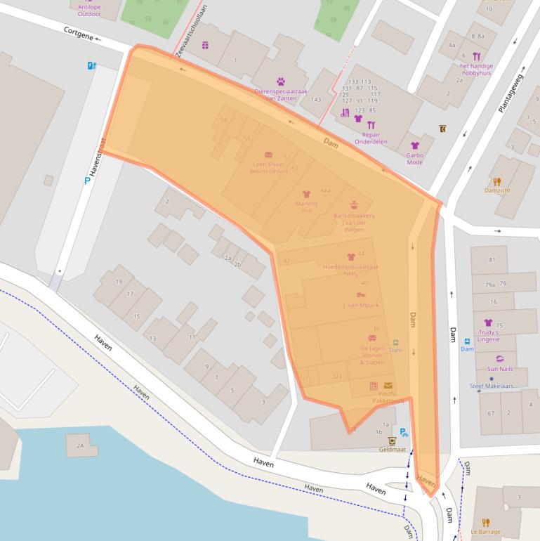 Kaart van postcodegebied 2951GB.