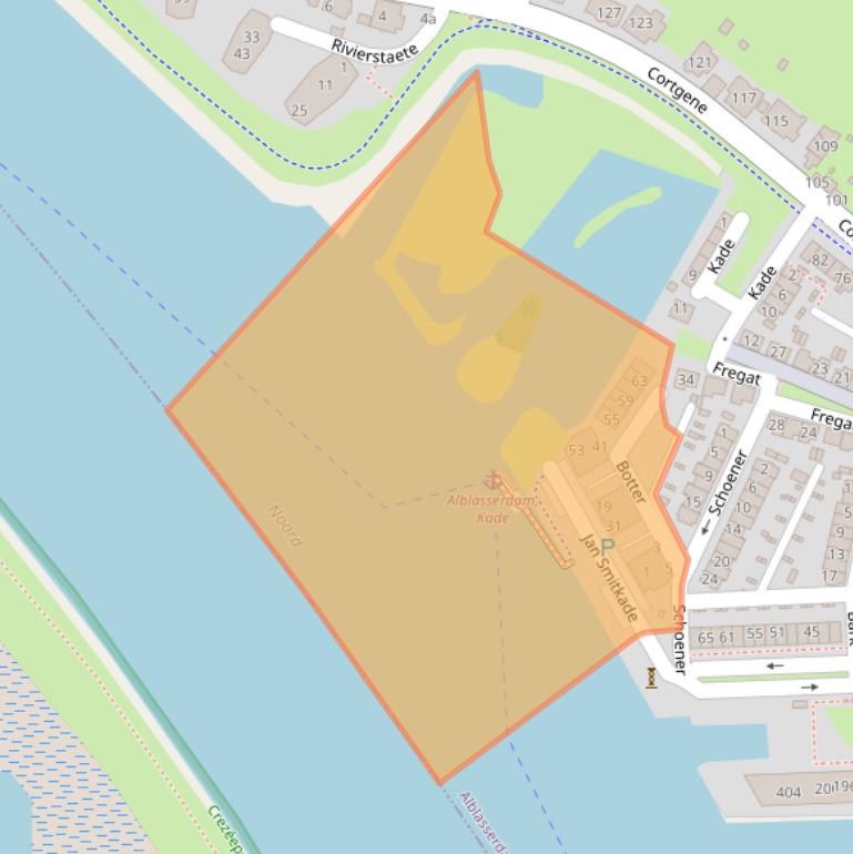 Kaart van postcodegebied 2951JH.