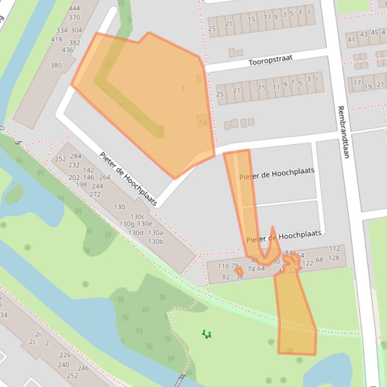 Kaart van postcodegebied 2951SC.