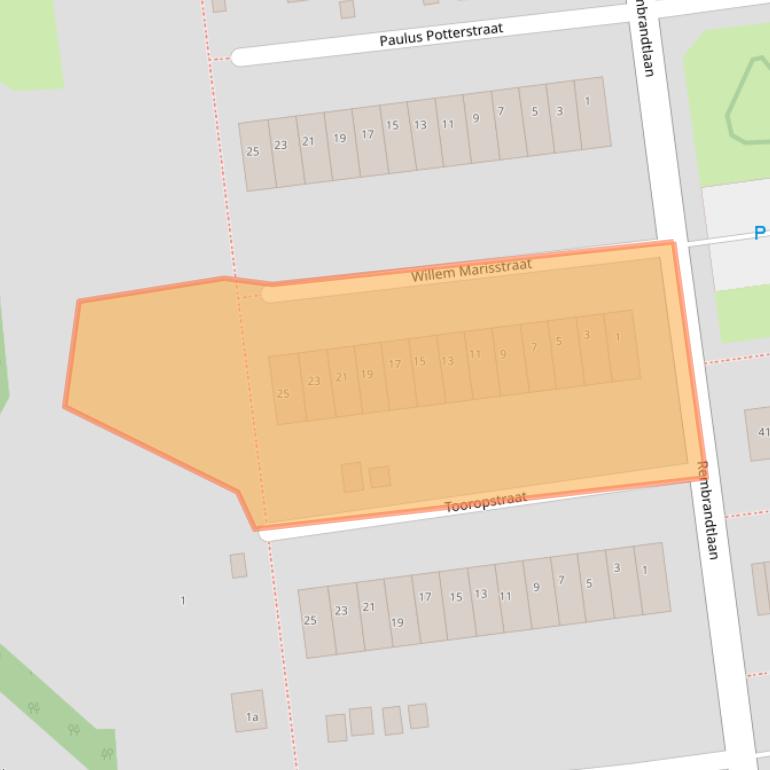 Kaart van postcodegebied 2951SX.