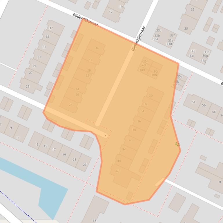 Kaart van postcodegebied 2951TC.