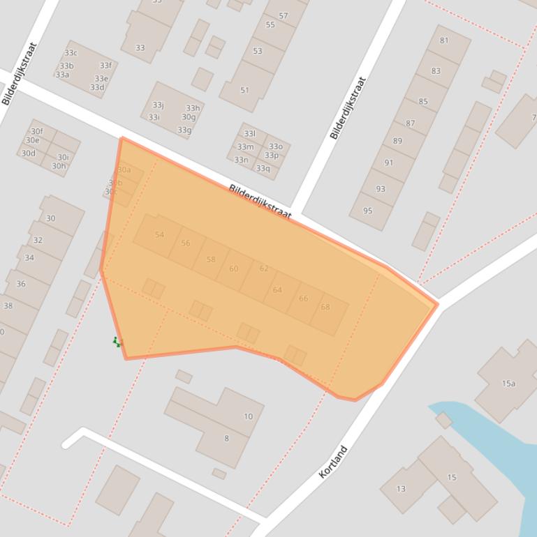 Kaart van postcodegebied 2951TD.